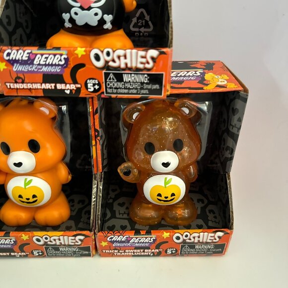 Care Bears Unlock The Magic OOSHIES Complete Set Of 3 - HALLOWEEN Vinyl Figures - Picture 6 of 13